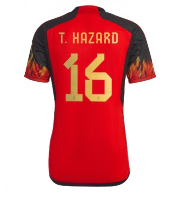 Belgium Thorgan Hazard #16 Replica Home Stadium Shirt World Cup 2022 Short Sleeve